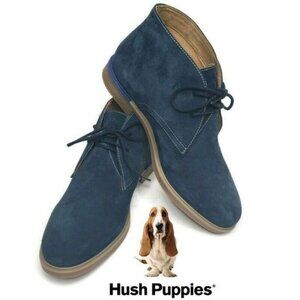 Hush Puppies NWT Bailey Navy Suede Chukka Boots Size 9.5 Wide womens ankle boots